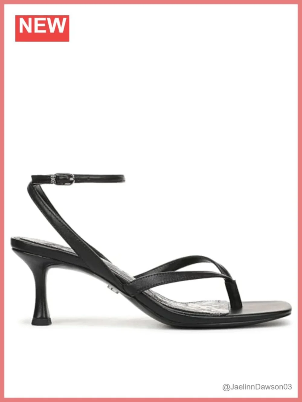 Kitten Heel Slide Sandals Open Toe Ankle Strap Leather
